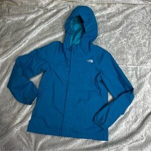 The North Face Blue Hooded Rain Jacket size M